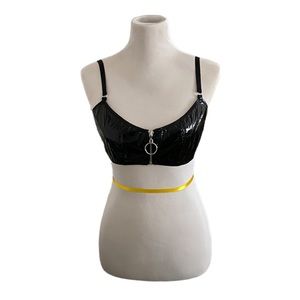 Forever 21 faux leather crop top